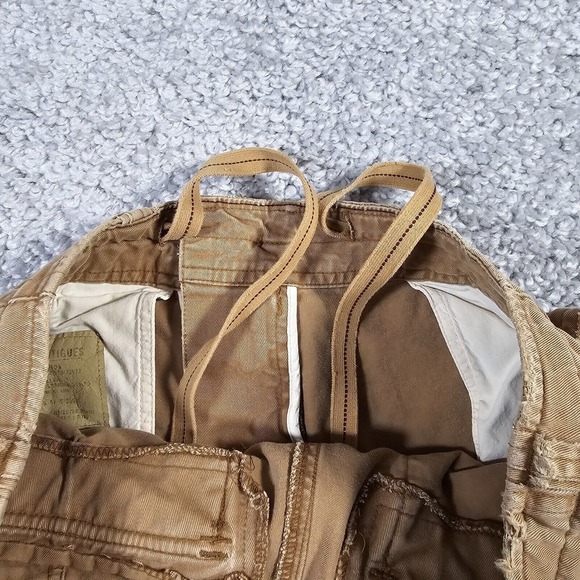 Abercrombie Fitch Cargo Shorts Mens 30 Brown Tan Vintage Fatigues Paratroopers - Picture 11 of 16